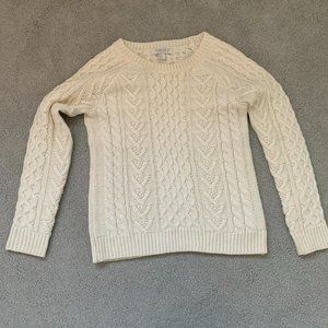 Forever 21 Cream Cable Knit Sweater